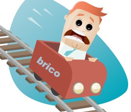 Chute du marché bricolage