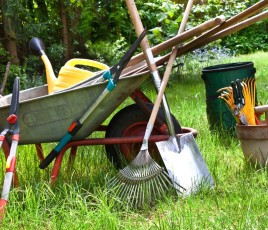 les outils de jardin recyclés