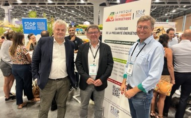 De gauche à droite : Gilles Berhault et Berand Saincy, DG et Président de Stop à exclusion énergétique et Nicolas Cordier, Social Business Intrapreneur de Leroy Merlin